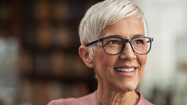 Mature woman looking forward