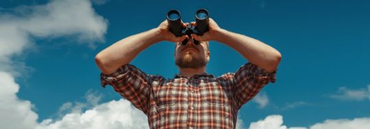 Man Binoculars
