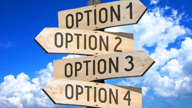 4 options sign