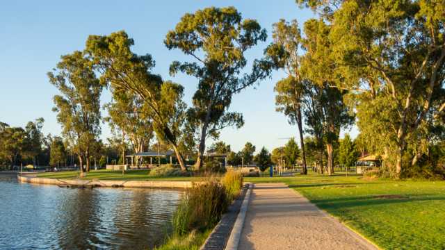 Victoria Park Lake in Shepparton.