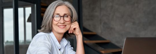 Older lady smiling