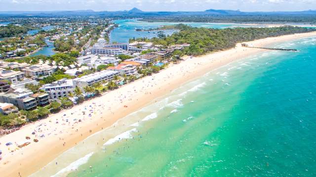 Aerial view of Noosa, Queensland.