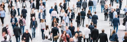 A crowd of people