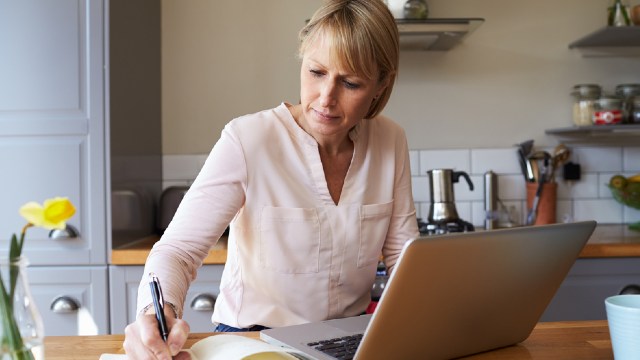 Woman making notes