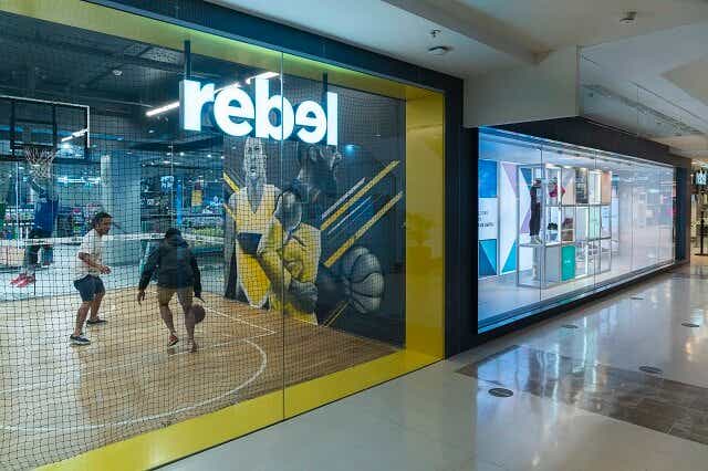 Basketball inside a Rebel store
