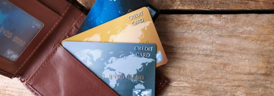 Credit cards in a wallet