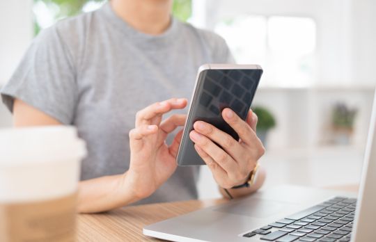 Woman on phone