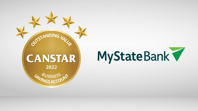 Business Savings & Transaction winner logo - MyState