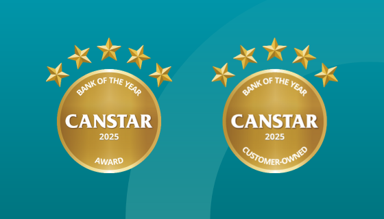 2025 Bank of the Year and Customer Owned Banking Logos