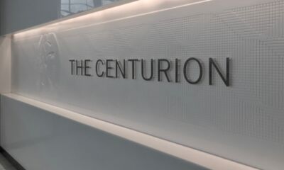 "The Centurion" American Express sign representing Amex black card.