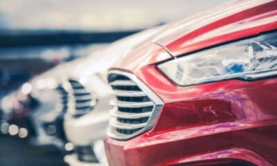 A row of cars representing car subscription services.