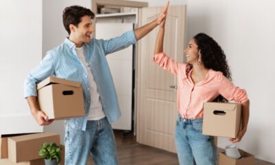 A couple moves into their new home.