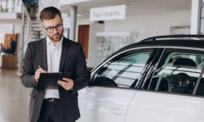 A car dealership representing interest free car loans