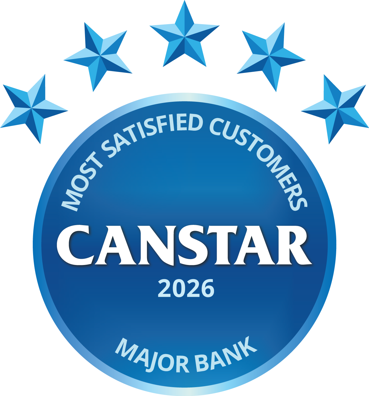 Canstar 2026 Most Satisfied Customers Award Major Bank