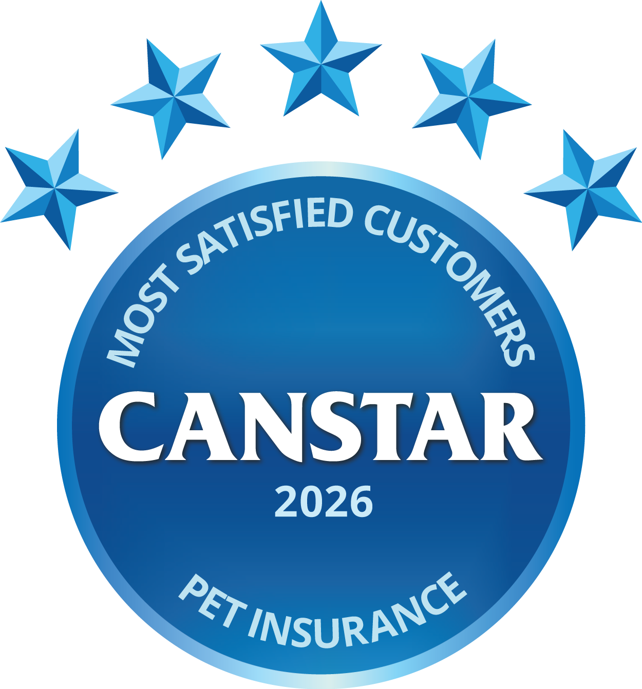 Canstar 2026 Most Satisfied Customer Awards: Pet Insurance logo