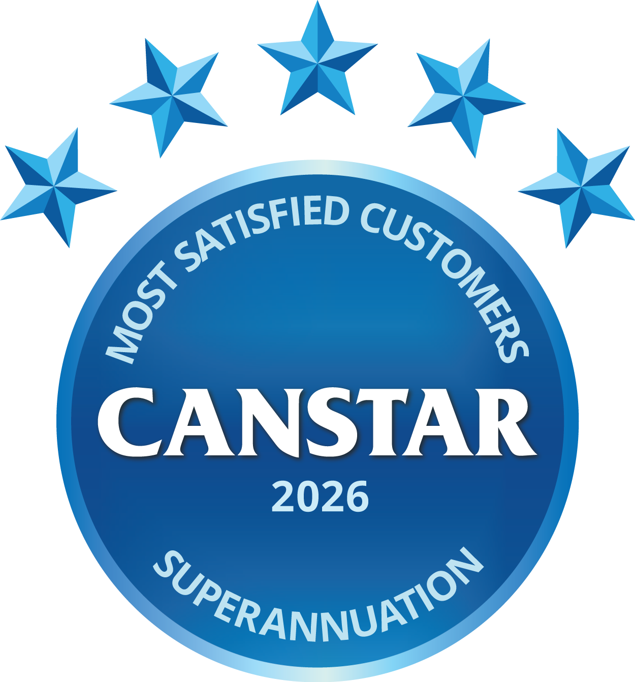 Canstar 2026 Most Satisfied Customer Awards: Superannuation logo