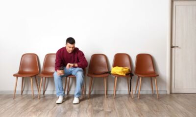 A man waiting for the doctor representing no waiting period health insurance.