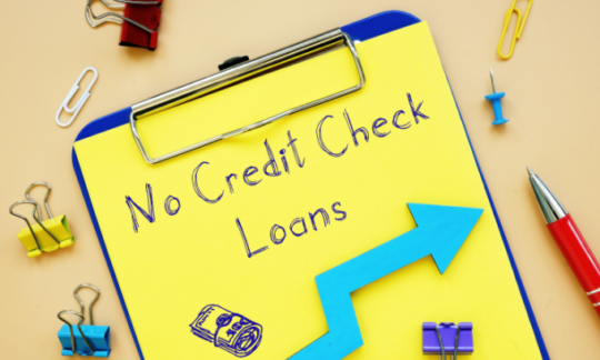 Yellow paper on a clipboard that says no credit check loans representing best no credit check loans.