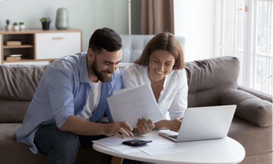couple look at home loan