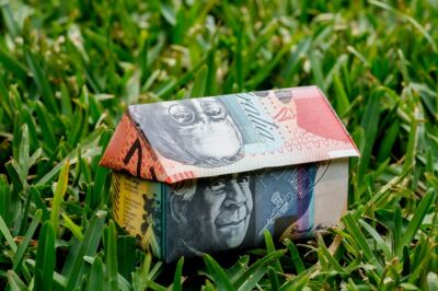 origami paper house made from Australian currency