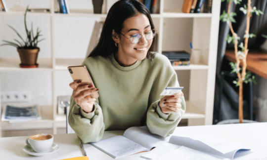 women changing bank accounts